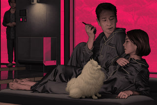 Illustrated poster for the film Parasite, by Rory Kurtz
